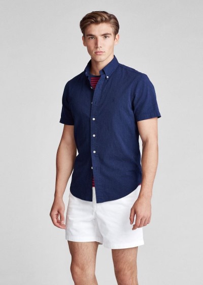 Men's Polo Ralph Lauren Classic Fit Seersucker Shirts | 680195RUW